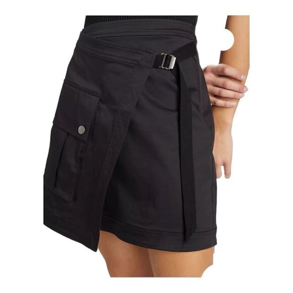 Veronica Beard Valerio Black Stretch Cotton Wrap-Effect Minidress Size Smalll - Picture 6 of 12